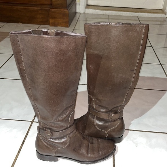 Cole Haan Women's Riding Boot Knee High Brown Leather Comfy - Picture 5 of 14